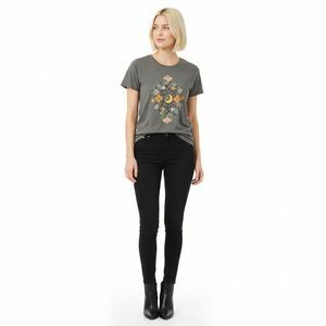NEW Lucky Brand Celestial Embroidered T-Shirt Women Medium Moon Star Floral Top